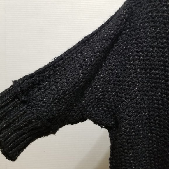 Free People sweater XS Cozy Cat chunky knit pullover oversize side split tunic - Picture 6 of 14